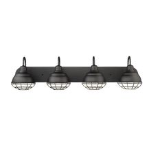 Millennium 5424-MB - Neo-Industrial 4-Light Vanity Matte Black