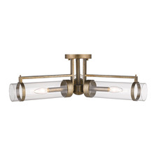 Millennium 1923-VG - Milan 3-Light Semi-Flush Ceiling Mount Vintage Gold