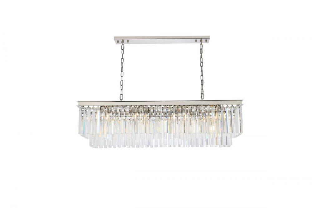 Sydney 12 light polished nickel Chandelier Clear Royal Cut Crystal