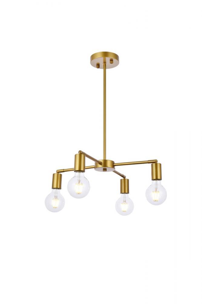 Cairo 4 lights brass pendant