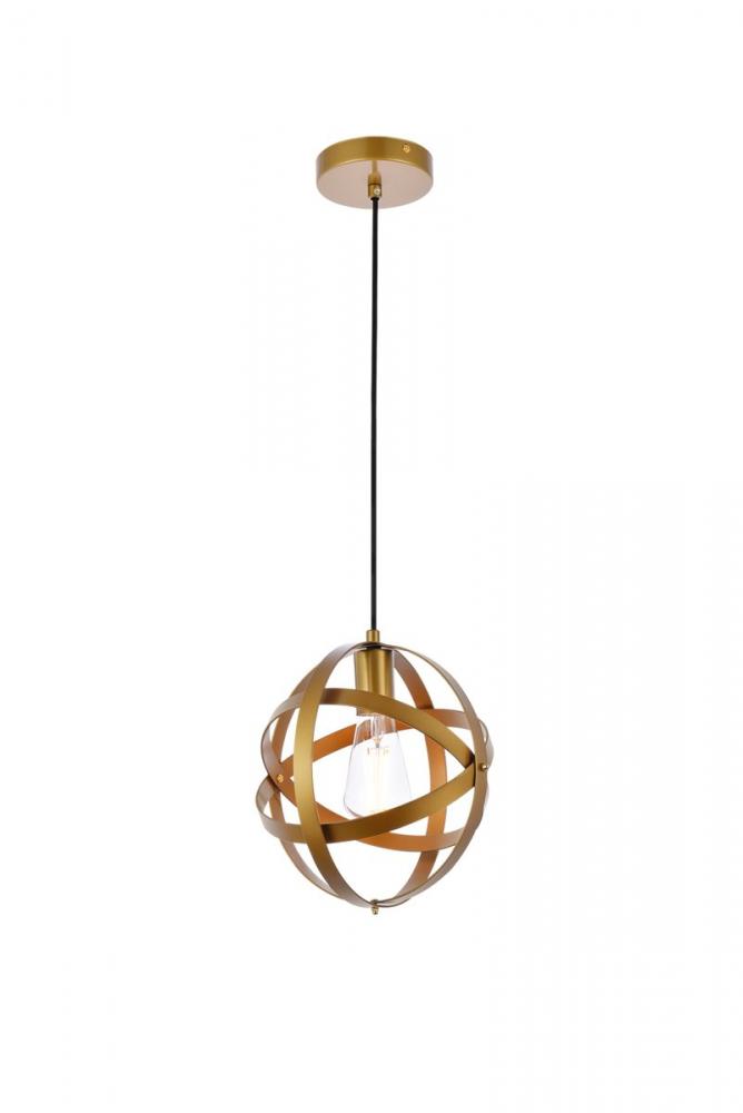 Celeste 1 light brass pendant