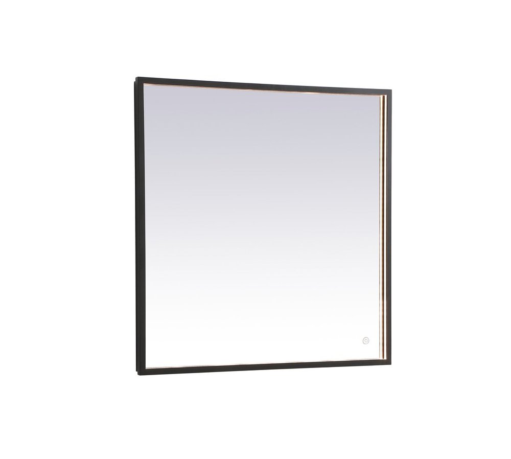 Pier 27x36 inch LED mirror with adjustable color temperature 3000K/4200K/6400K in black