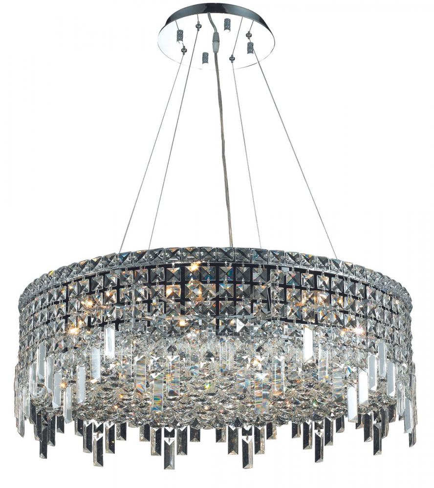 MaxIme 12 Light Chrome Chandelier Clear Royal Cut Crystal