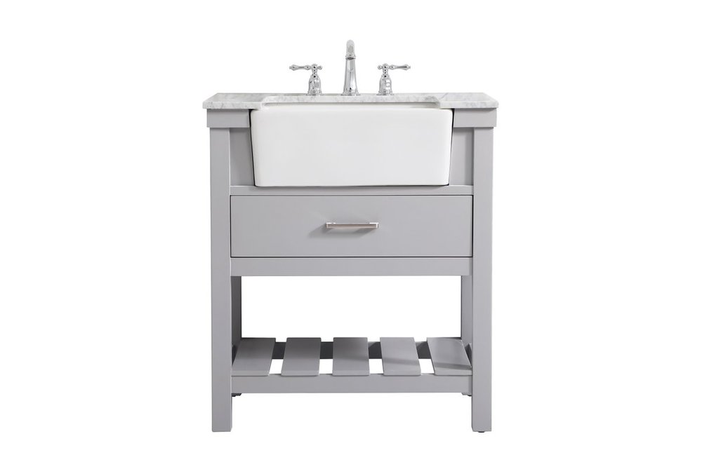 30 Inch Single Bathroom Vanity in Grey