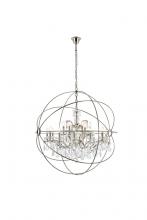  1130G43PN/RC - Geneva 18 Light Polished Nickel Chandelier Clear Royal Cut Crystal