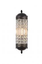  1205W5DB/RC - Olivia 1 Light Dark Bronze Wall Sconce Clear Royal Cut Crystal