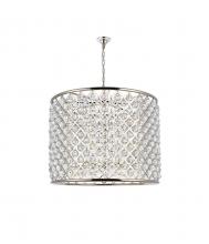 Elegant 1206D35PN/RC - Madison 12 light polished nickel Chandelier Clear Royal Cut Crystal