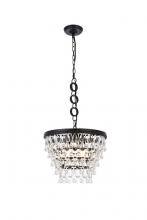 Elegant 1219D16BK/RC - Nordic 4 Lights Black Pendant