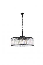  1233D35MB/RC - Chelsea 10 Light Matte Black Chandelier Clear Royal Cut Crystal