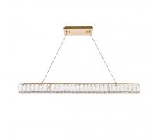 Elegant 3502D38G - Monroe 38 Inch LED Linear Pendant in Gold