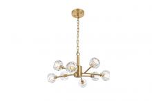  3509D24G - Graham 8 Light Pendant in Gold