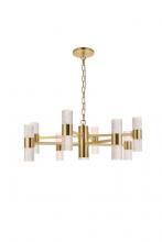 Elegant 5200D32G - Vega 17 light Gold LED Pendant