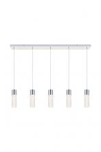 Elegant 5200D42C - Constellation 5 light Chrome LED Pendant