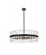  6200D36BK - Serephina 36 Inch Crystal Round Chandelier Light in Black