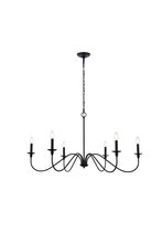 Elegant LD5056D42MB - Rohan 42 inch chandelier in matte black