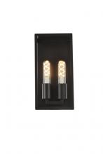  LD7055W6BK - Voir 2 Lights Wall Sconce in Black