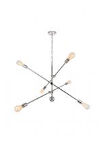 Elegant LD8010D42PN - Axel 6 Lights polished Nickel Pendant