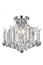 Elegant LD8200F17C - Amelia Collection Flush Mount D16in H12in Lt:3 Chrome Finish