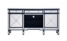  MF61072BL - Contempo 72 In. Mirrored Credenza in Blue