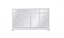 Elegant MF81001WH - 60 In. Mirrored Credenza in White