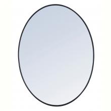  MR4630BK - Metal Frame Oval Mirror 40 Inch in Black