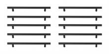 Elegant PL400-7-MB-10PK - Quinn 7-9/16" Center to Center Matte Black Bar Pull Multipack (set of 10)