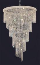 Elegant V1801SR48C/RC - Spiral 29 Light Chrome Chandelier Clear Royal Cut Crystal