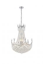  V8949D24C/RC - Corona 15 Light Chrome Chandelier Clear Royal Cut Crystal