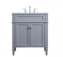  VF12530GR - 30 inch Single bathroom vanity in Grey