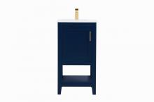  VF16018BL - 18 Inch Single Bathroom Vanity in Blue