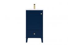 Elegant VF18018BL - 18 inch Single Bathroom Vanity in Blue