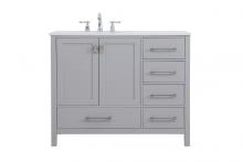  VF18842GR - 42 Inch Single Bathroom Vanity in Gray