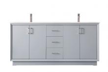 Elegant VF19672DGR - 72 Inch Double Bathroom Vanity In Grey