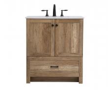  VF2830NT - 30 Inch Single Bathroom Vanity in Natural Oak