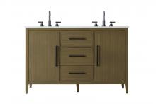  VF29354DMCB - 54 Inch Double Bathroom Vanity In Chestnut Brown