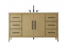  VF29360MHB - 60 Inch Single Bathroom Vanity In Honey Brown