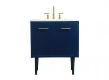  VF48030MBL - 30 Inch Single Bathroom Vanity in Blue