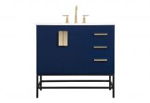  VF48836MBL - 36 Inch Single Bathroom Vanity in Blue