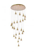 Elegant 3825D42SG - Amherst 42 Inch LED Chandelier in Satin Gold