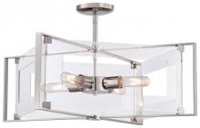  P1403-613 - Crystal Clear - 4 Light Semi Flush