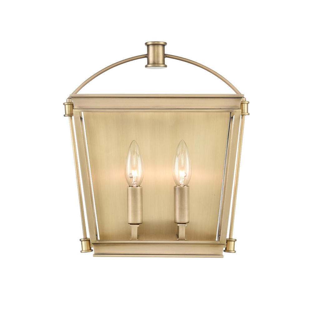 Manor Vintage Brass 2 Lights Wall/Vanity