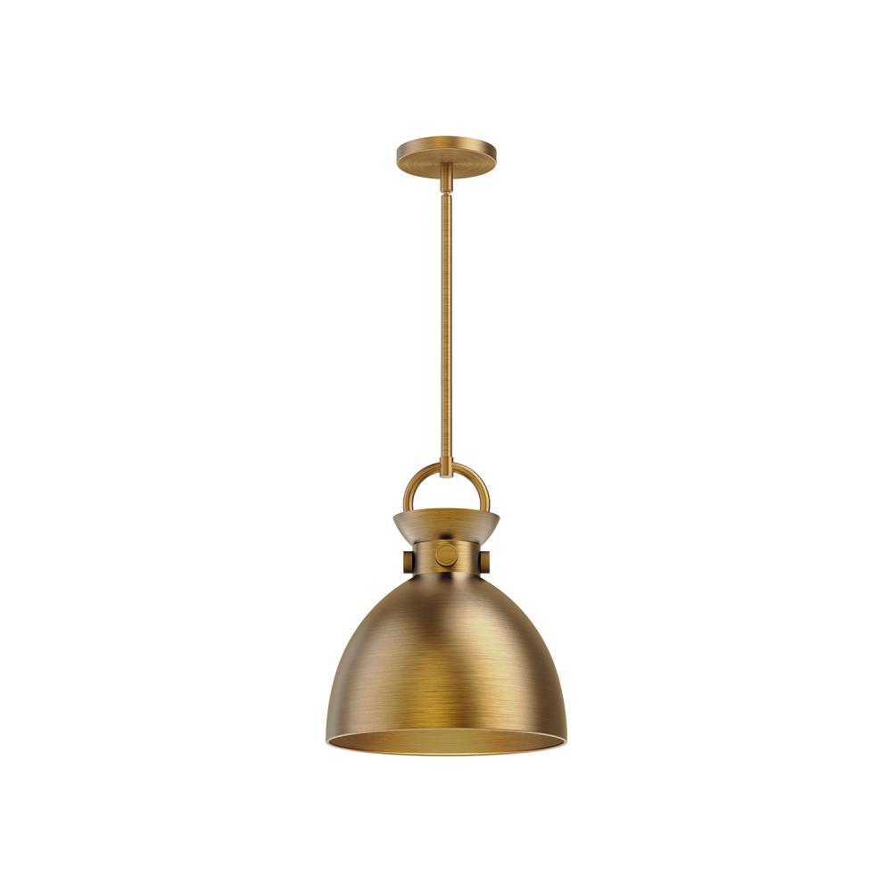 Waldo 11-in Aged Gold 1 Light Pendant