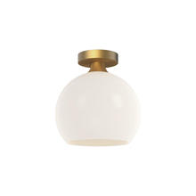  FM506210AGOP - Castilla 10-in Aged Gold/Opal Matte Glass 1 Light Flush Mount