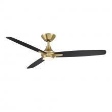 WAC Smart Fan Collection F-060L-SB/MB - Blitzen Soft Brass/Matte Black WITH LUMINAIRE