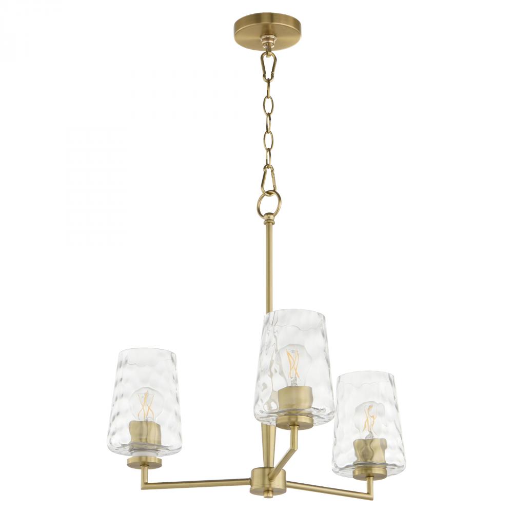 Goodwin 3 Light Chandelier |Aged Brass