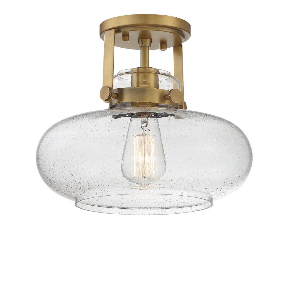 1-Light Ceiling Light in Natural Brass