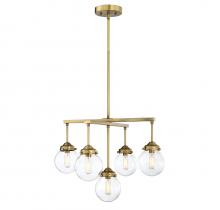 Savoy House Meridian M10041NB - 5-Light Chandelier in Natural Brass