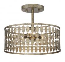 Savoy House Meridian M60038OG - 3-Light Ceiling Light in Antique Gold