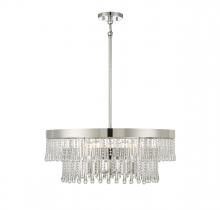 Savoy House Meridian M7038PN - 6 LT Pendant in Polished Nickel