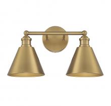 Savoy House Meridian M80063NB - 2-Light Bathroom Vanity Light in Natural Brass